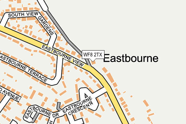 WF8 2TX map - OS OpenMap – Local (Ordnance Survey)