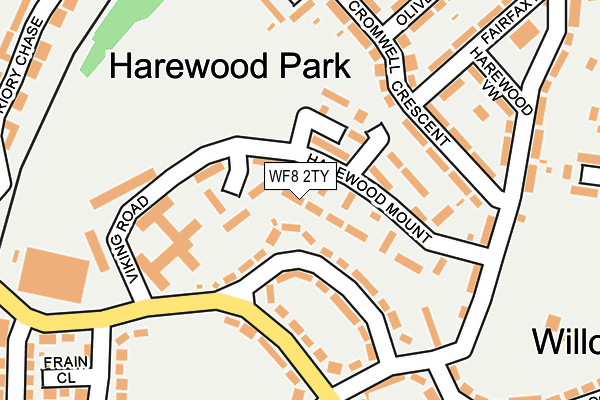 WF8 2TY map - OS OpenMap – Local (Ordnance Survey)