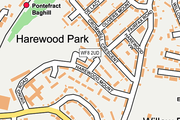 WF8 2UD map - OS OpenMap – Local (Ordnance Survey)