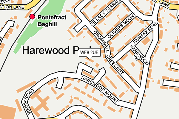 WF8 2UE map - OS OpenMap – Local (Ordnance Survey)