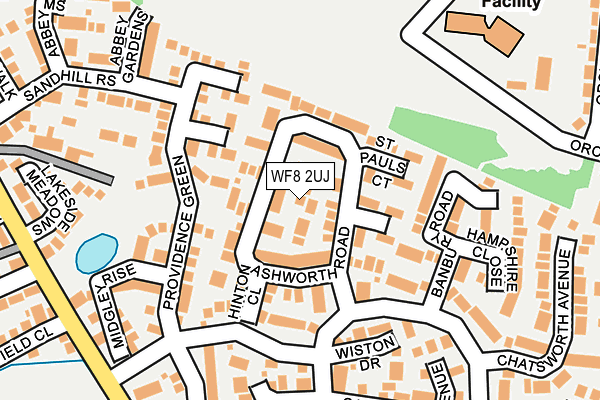 WF8 2UJ map - OS OpenMap – Local (Ordnance Survey)