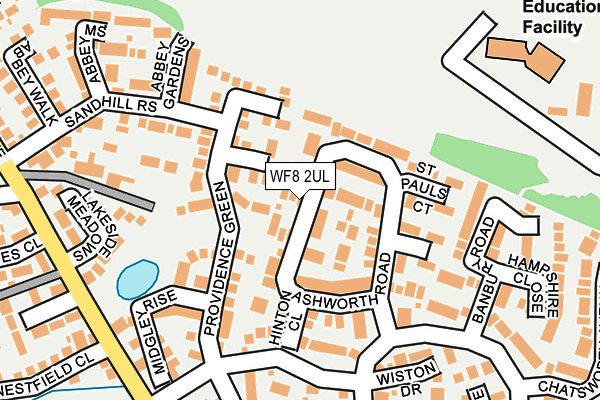 WF8 2UL map - OS OpenMap – Local (Ordnance Survey)