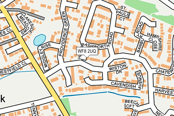 WF8 2UQ map - OS OpenMap – Local (Ordnance Survey)