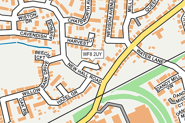 WF8 2UY map - OS OpenMap – Local (Ordnance Survey)