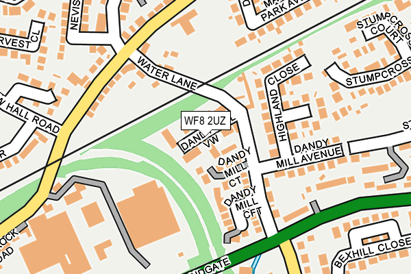 WF8 2UZ map - OS OpenMap – Local (Ordnance Survey)