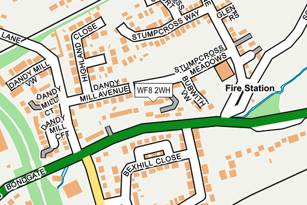 WF8 2WH map - OS OpenMap – Local (Ordnance Survey)