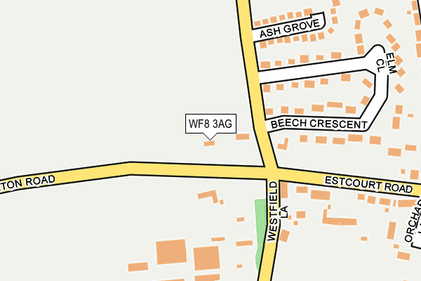 WF8 3AG map - OS OpenMap – Local (Ordnance Survey)