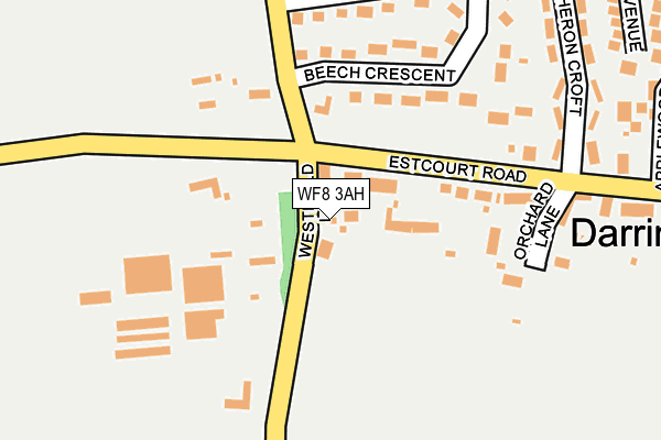 WF8 3AH map - OS OpenMap – Local (Ordnance Survey)