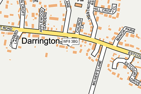 WF8 3BG map - OS OpenMap – Local (Ordnance Survey)