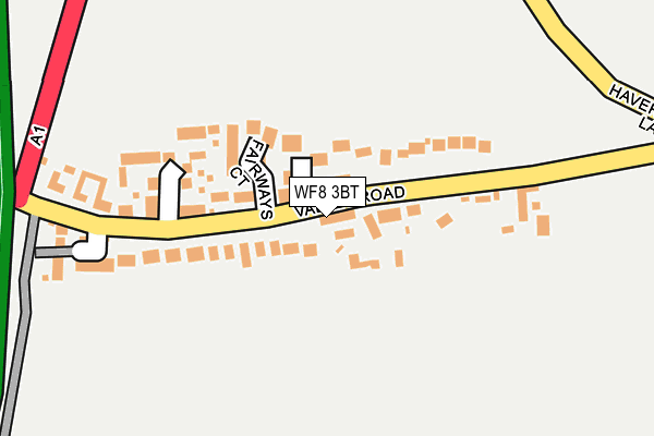 WF8 3BT map - OS OpenMap – Local (Ordnance Survey)