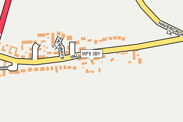 WF8 3BY map - OS OpenMap – Local (Ordnance Survey)