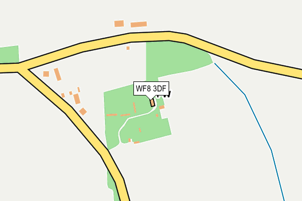 WF8 3DF map - OS OpenMap – Local (Ordnance Survey)