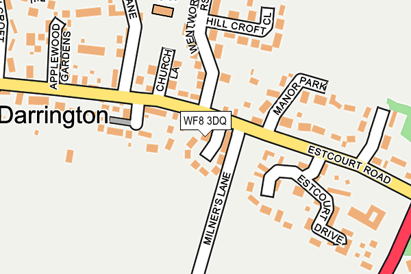 WF8 3DQ map - OS OpenMap – Local (Ordnance Survey)