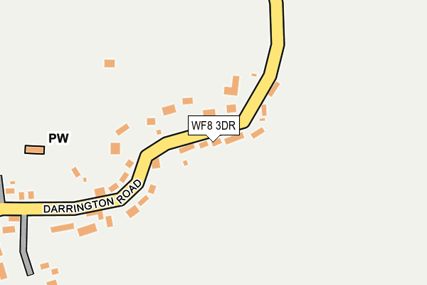 WF8 3DR map - OS OpenMap – Local (Ordnance Survey)