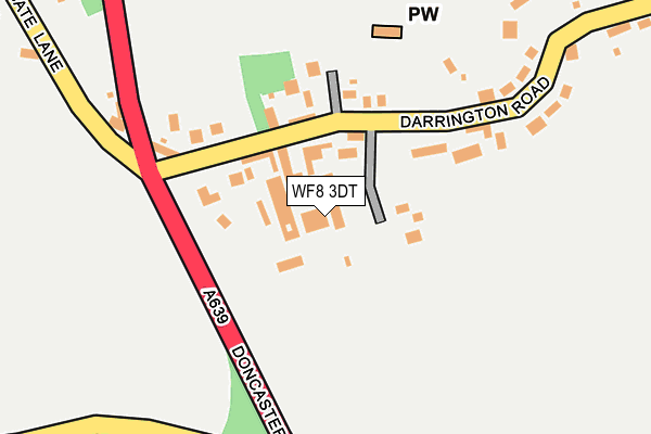 WF8 3DT map - OS OpenMap – Local (Ordnance Survey)