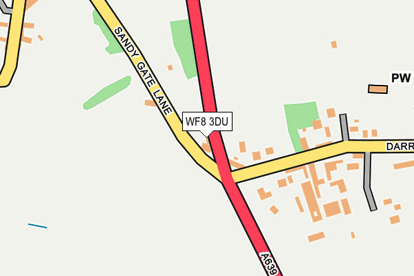 WF8 3DU map - OS OpenMap – Local (Ordnance Survey)