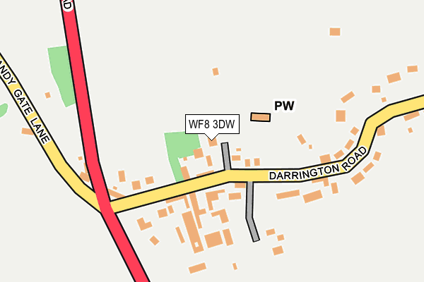 WF8 3DW map - OS OpenMap – Local (Ordnance Survey)