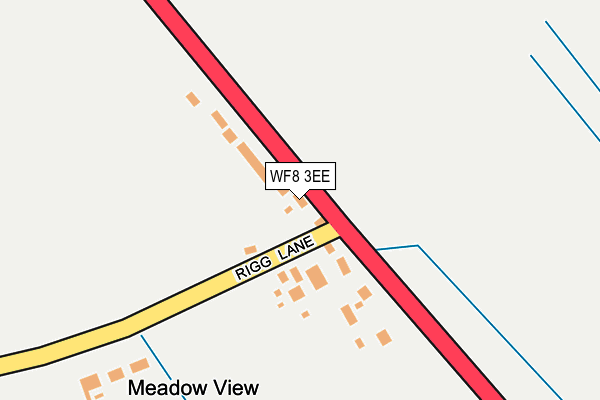 WF8 3EE map - OS OpenMap – Local (Ordnance Survey)