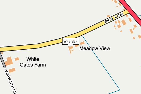 WF8 3EF map - OS OpenMap – Local (Ordnance Survey)