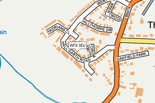 WF8 3EU map - OS OpenMap – Local (Ordnance Survey)