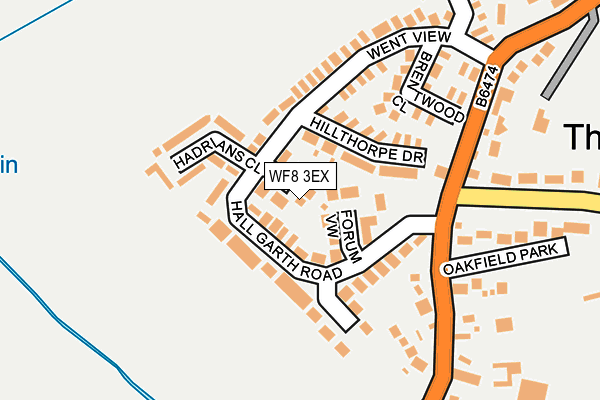 WF8 3EX map - OS OpenMap – Local (Ordnance Survey)
