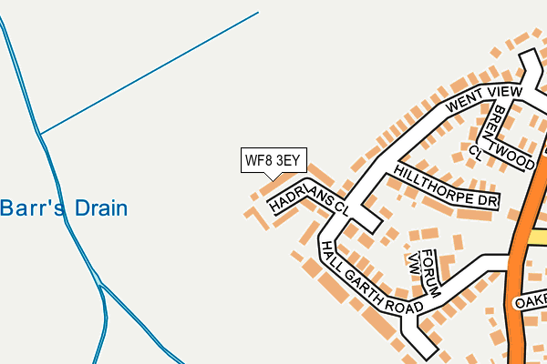 WF8 3EY map - OS OpenMap – Local (Ordnance Survey)