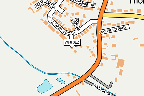 WF8 3EZ map - OS OpenMap – Local (Ordnance Survey)