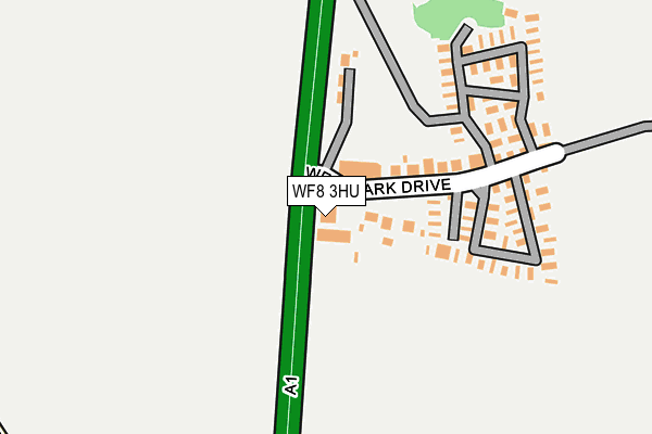 WF8 3HU map - OS OpenMap – Local (Ordnance Survey)