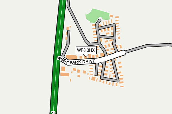 WF8 3HX map - OS OpenMap – Local (Ordnance Survey)