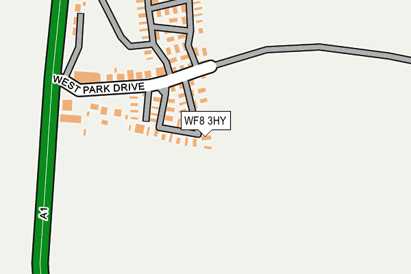 WF8 3HY map - OS OpenMap – Local (Ordnance Survey)