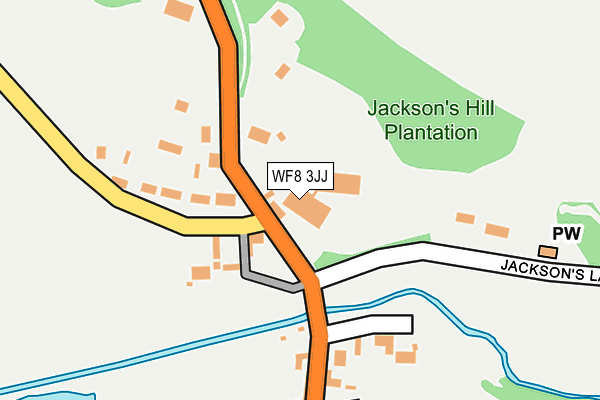 WF8 3JJ map - OS OpenMap – Local (Ordnance Survey)