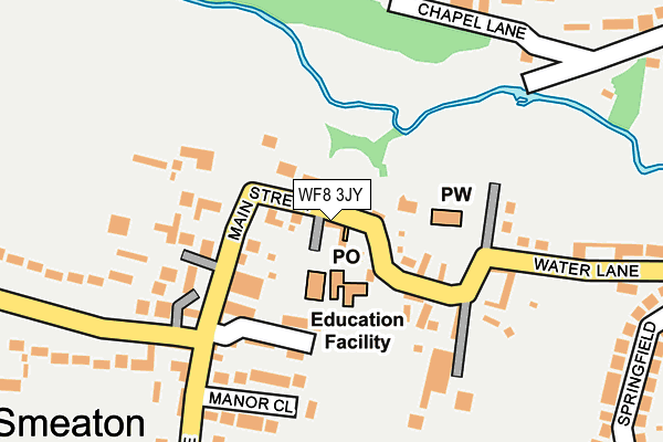 WF8 3JY map - OS OpenMap – Local (Ordnance Survey)