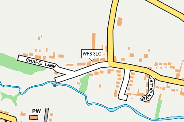 WF8 3LG map - OS OpenMap – Local (Ordnance Survey)