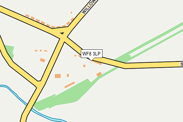 WF8 3LP map - OS OpenMap – Local (Ordnance Survey)