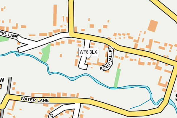 WF8 3LX map - OS OpenMap – Local (Ordnance Survey)