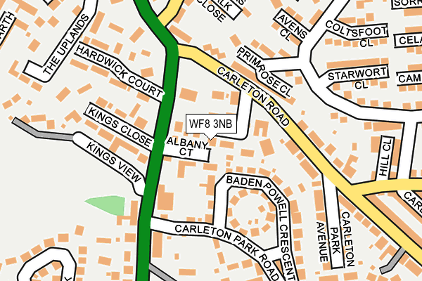 WF8 3NB map - OS OpenMap – Local (Ordnance Survey)