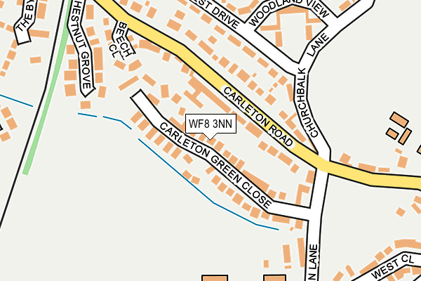 WF8 3NN map - OS OpenMap – Local (Ordnance Survey)