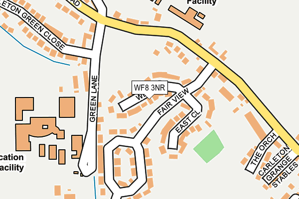 WF8 3NR map - OS OpenMap – Local (Ordnance Survey)
