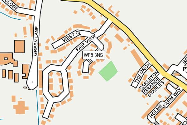 WF8 3NS map - OS OpenMap – Local (Ordnance Survey)