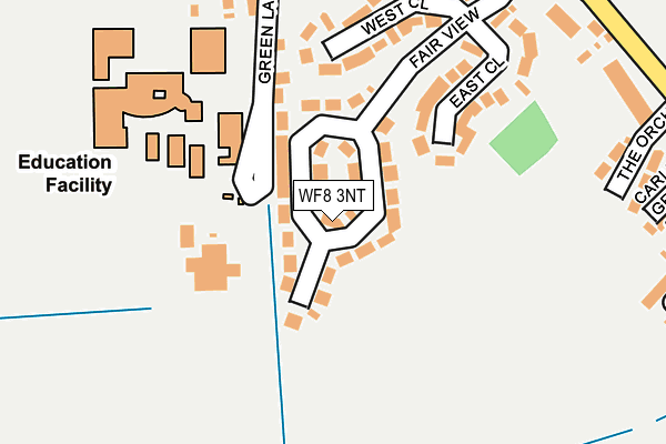 WF8 3NT map - OS OpenMap – Local (Ordnance Survey)