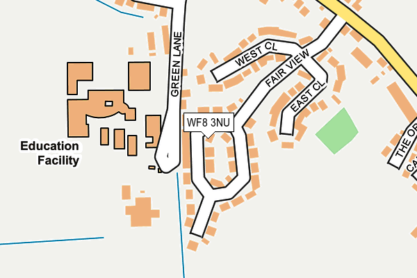WF8 3NU map - OS OpenMap – Local (Ordnance Survey)