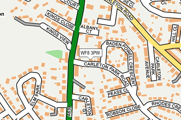 WF8 3PW map - OS OpenMap – Local (Ordnance Survey)