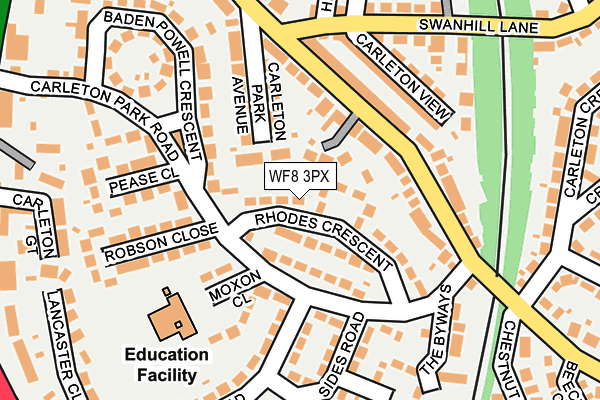 WF8 3PX map - OS OpenMap – Local (Ordnance Survey)