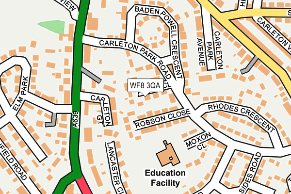 WF8 3QA map - OS OpenMap – Local (Ordnance Survey)