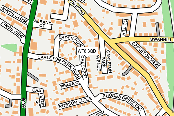 WF8 3QD map - OS OpenMap – Local (Ordnance Survey)