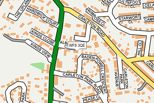 WF8 3QE map - OS OpenMap – Local (Ordnance Survey)