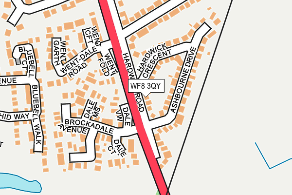 WF8 3QY map - OS OpenMap – Local (Ordnance Survey)