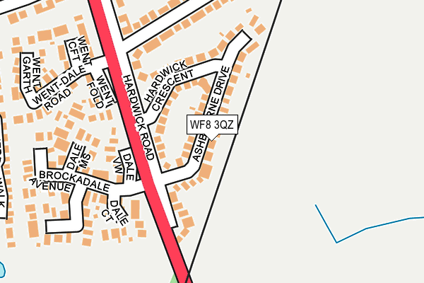 WF8 3QZ map - OS OpenMap – Local (Ordnance Survey)