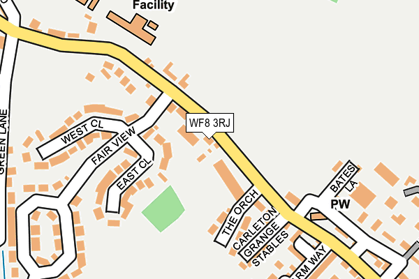 WF8 3RJ map - OS OpenMap – Local (Ordnance Survey)