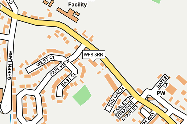 WF8 3RR map - OS OpenMap – Local (Ordnance Survey)